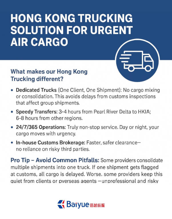 Avoid the Pitfalls – Choose the Right Hong Kong Trucking Solution for Urgent Air Cargo