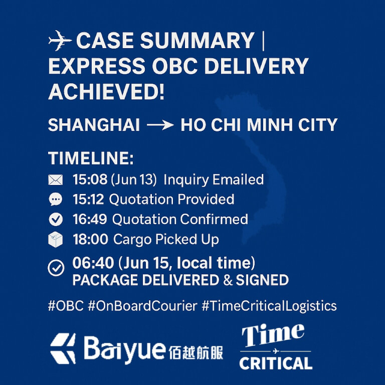 Case Study | Express OBC Delivery from Shanghai to Ho Chi Minh City