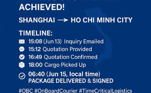 Case Study | Express OBC Delivery from Shanghai to Ho Chi Minh City